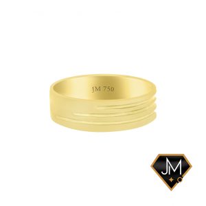 Aliança Hong-Kong Masc. em ouro 18k